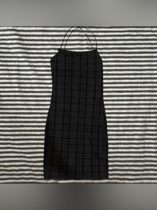 H&M Dresses & Skirts - H&M Black Plaid Double-Strap Mini Dress
